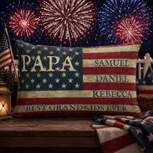 Personlig PAPPA barnbarns namn Amerikansk flagga