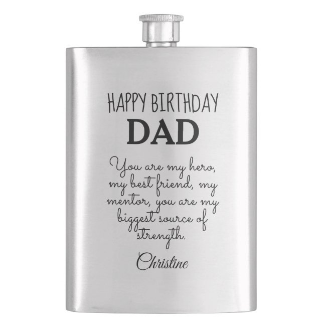 Personlig Pappa Birthday Gift Fickplunta (Framsidan)