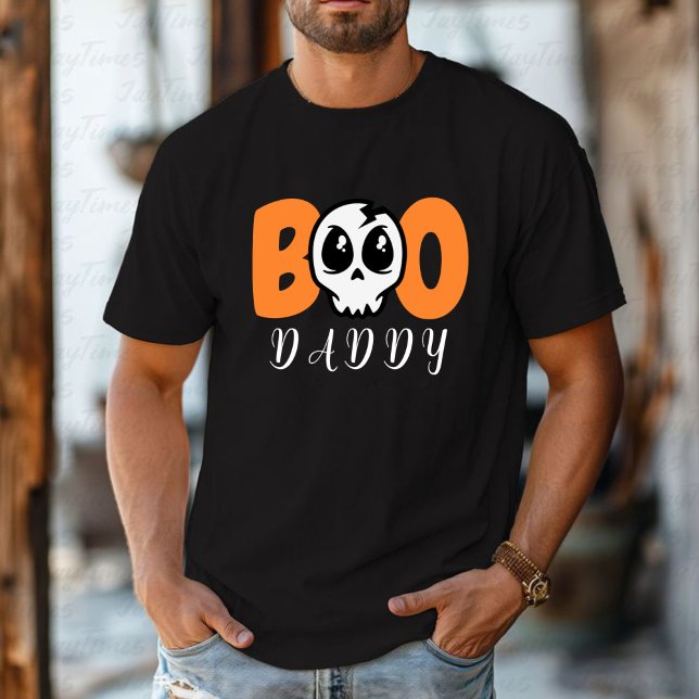 Personlig pappa Boo Cute Skull Halloween T Shirt (Skapare uppladdad)