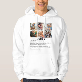 Personlig Pappa Definition 6 Foto Collage Hoodie
