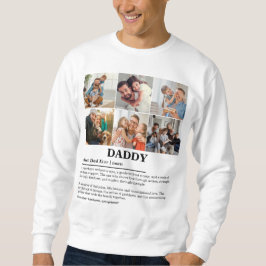 Personlig Pappa Definition 6 Foto Collage Lång Ärmad Tröja
