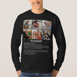 Personlig Pappa Definition 6 Foto Collage T Shirt