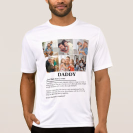 Personlig Pappa Definition 6 Fotocollage T Shirt