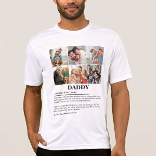 Personlig Pappa Definition 6 Fotocollage T Shirt