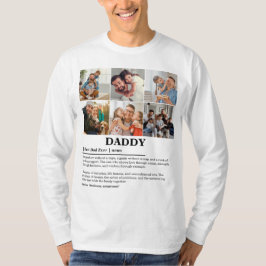 Personlig Pappa Definition 6 Fotocollage T Shirt