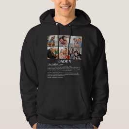 Personlig Pappa Definition 6 Photo Collage Hoodie