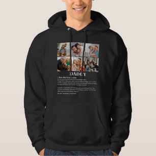 Personlig Pappa Definition 6 Photo Collage Hoodie
