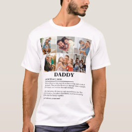 Personlig Pappa Definition 6 Photo Collage T Shirt