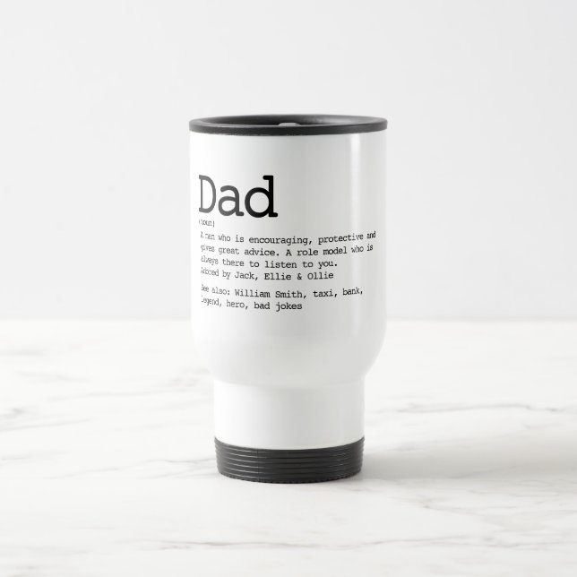 Personlig Pappa Definition Black and White Resemugg (Center)