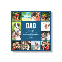 Personlig Pappa Definition Blue 12 Fotokollage