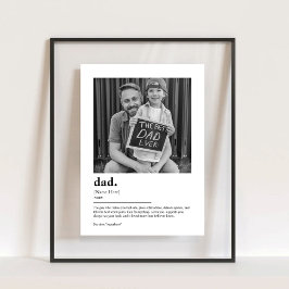 Personlig Pappa Definition Print med Photo Gift