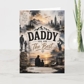 Personlig Pappa Den Bästa Välkomstkort Kort