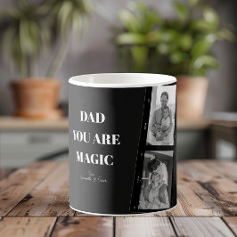 Personlig "Pappa du är magisk" två foto av Far Kaffemugg
