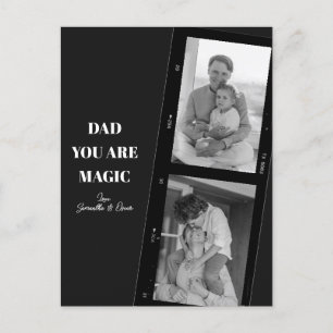 Personlig "Pappa du är magisk" två foto av Far Vykort