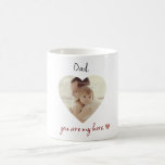 Personlig Pappa, du är mitt hjärtfoto Mugg<br><div class="desc">"Visa Pappa hur mycket han elak till dig med detta hjärtliga personlig mugg. Med det rörande meddelandet "Pappa, You Is My Hero", innehåller den här anpassningsbarna mugg ett speciellt hjärtformat foto som du själv väljer - vare sig det är ett omhuldat minne, ett familjeögonblick eller en söt bild med barnen....</div>
