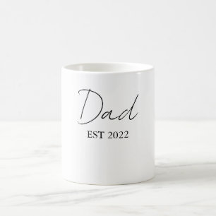 Personlig Pappa EST. 20XX Kaffe Mugg - Anpassnings