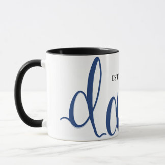 Personlig Pappa Est. År Kalligrafi Kaffe Mugg