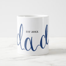 Personlig Pappa Est. År Kalligrafi Kaffe Mugg