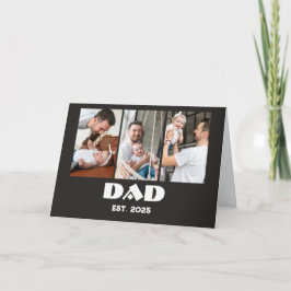 Personlig Pappa Estalished 3-Foto Collage Tack Kort