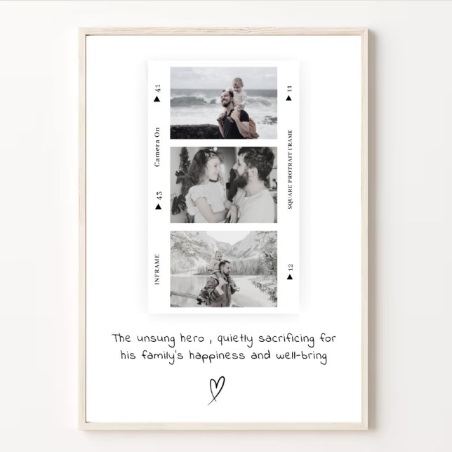 Personlig Pappa-fotopatroll, minimalt gift Poster (Skapare uppladdad)