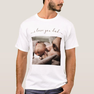 Personlig Pappa-fotot-skifttangenten med text T Shirt