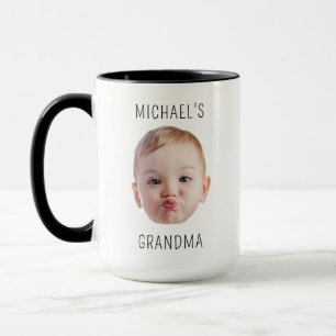 Personlig Pappa Gift Kids Photo Baby Ansikte Far Mugg