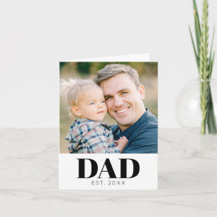 Personlig Pappa Grundad Foto Fars Dag Kort