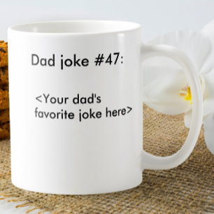 Personlig Pappa Joke Funny Black & White Joke Kaffemugg
