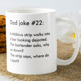 Personlig Pappa Joke Funny Nerdy Black & White Kaffemugg