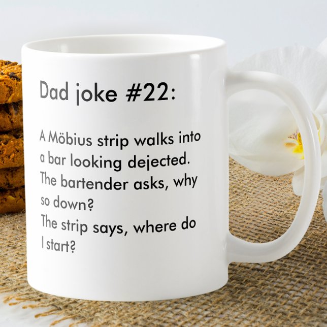 Personlig Pappa Joke Funny Nerdy Black & White Kaffemugg (Skapare uppladdad)