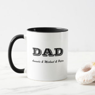 Personlig Pappa med Kids Namn Mugg