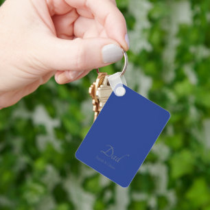 Personlig "Pappa" med Silver-text - gåva till Papp Nyckelring
