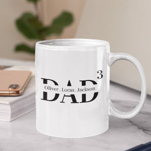 Personlig Pappa med tre barn Kaffemugg