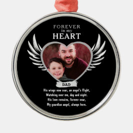 Personlig Pappa Memorial Far Sympathy Gift Julgransprydnad Metall