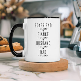 Personlig Pappa Milestones Gift Mugg