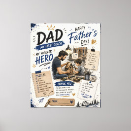 Personlig Pappa Min Första Tränare Canvas