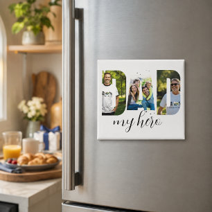 Personlig “Pappa min hjälte” Magnet