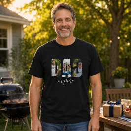 Personlig “Pappa min hjälte” svart t-shirt
