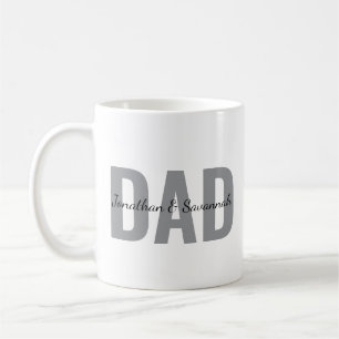 Personlig Pappa Mugg med Barnens Namn •Anpassad Pa