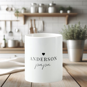 Personlig Pappa Mugg med hjärta Anpassat namn