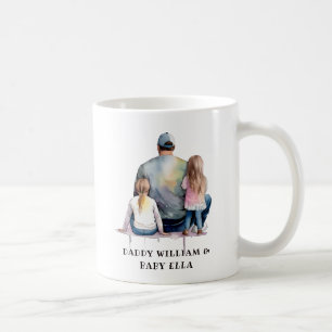 Personlig Pappa och döttrar (9) Kaffemugg
