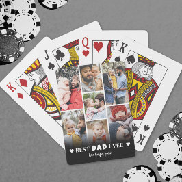 Personlig Pappa Photo Collage Casinokort