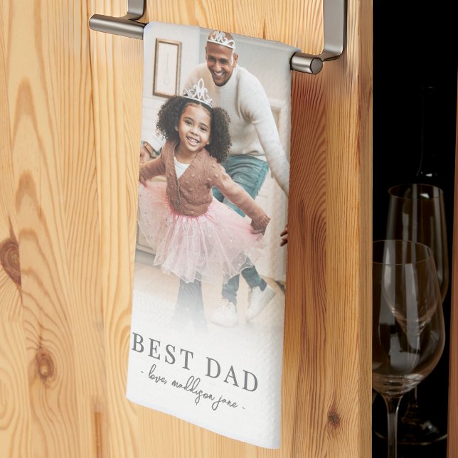 Personlig Pappa Photo Far Kökshandduk (Personalized Dad Photo Father kitchen towel )