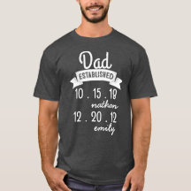 Personlig Pappa Shirt Fars dag Gift