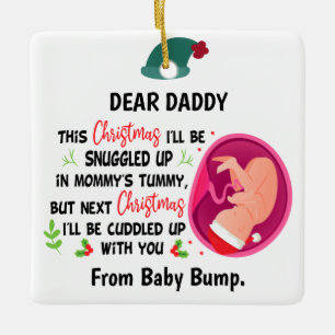 Personlig pappa ska vara från Baby-julen Julgransprydnad Keramik
