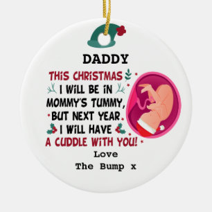 Personlig pappa ska vara från julklapp julgransprydnad keramik