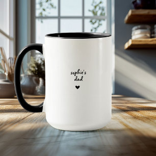 Personlig Pappa Söt Minimalistisk Fars Dag Mugg