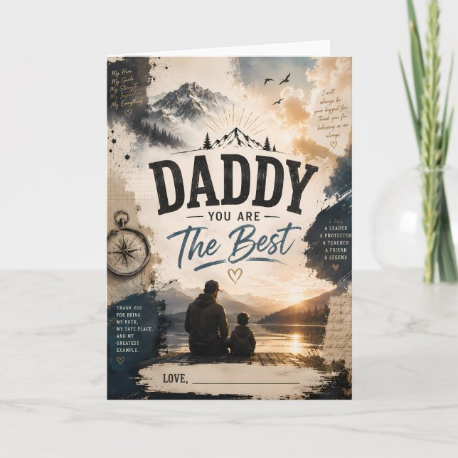 Personlig Pappa Tacksamhet Grattiskort Kort (Framsida)