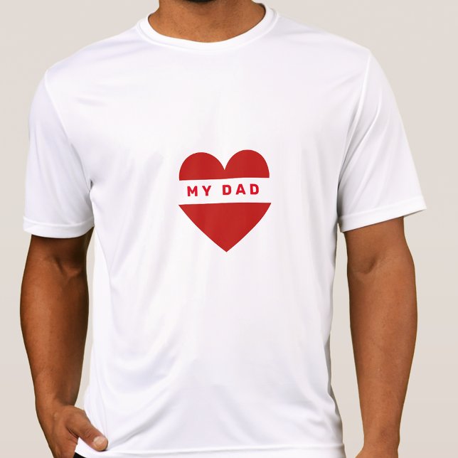 Personlig Pappa text i Heart Tshirt T Shirt (Skapare uppladdad)