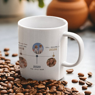 Personlig Pappa-tidslinje Fotoberättelse Kaffemugg